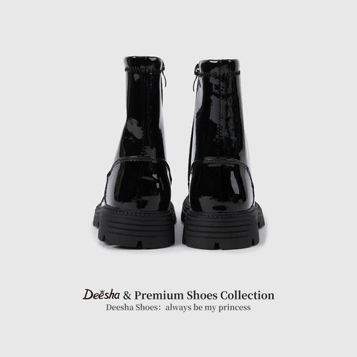 笛莎Deesha 女童童鞋2025冬季新款短筒皮靴 商品图4