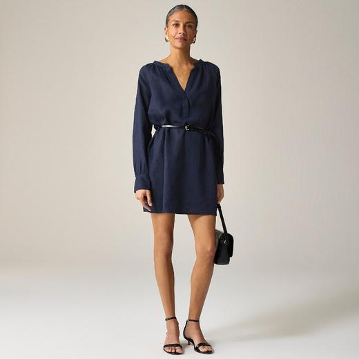 好折！Jcrew亚麻气质长袖连衣裙 只要￥299直邮到手 商品图2