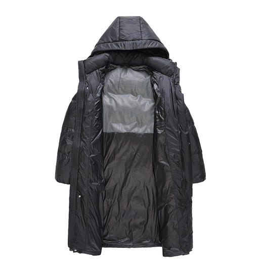 【DGD】大依优型大码男装连帽羽绒服冬季长款加肥加大时尚休闲防钻绒加厚保暖羽绒服 商品图5