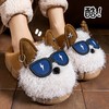 棉拖鞋女士冬季新款家居室内防滑厚底可爱小狗保暖毛绒拖鞋【WG25102】 商品缩略图2