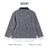 8583653SDSA男士秋冬新款痞帅男装韩版撞色条纹polo衫拼接下摆设计百搭 商品缩略图5