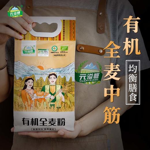 元溢慷·新疆阿勒泰有机全麦粉1kg*2袋 高纤轻食 粉质细腻 商品图2