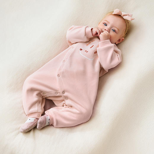 【毛绒连体衣】迷你巴拉巴拉男女童宝宝保暖舒适可外出爬服冬新款 商品图2