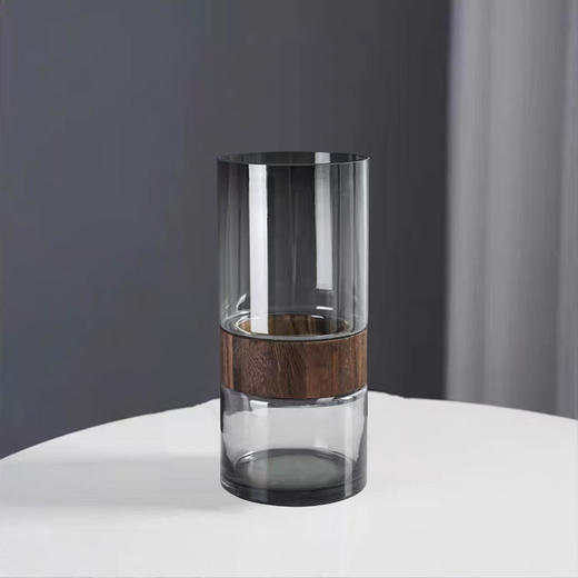 娜家简约现代木桶透明玻璃花瓶 商品图3