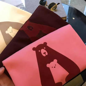 【断码清仓 无退换】大工厂出货推荐！自留款~熊抱植绒印花圆领宽松短袖T恤上衣女春夏