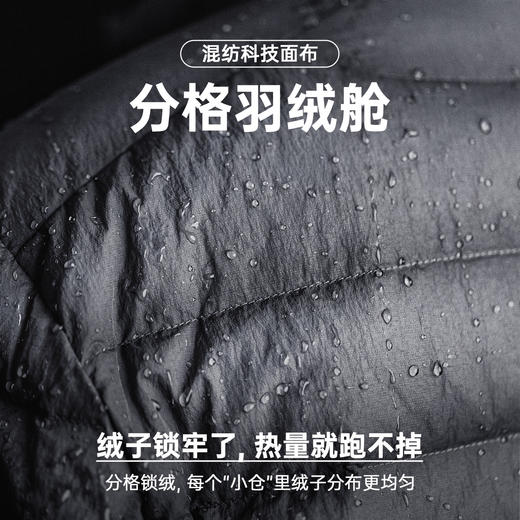 马登工装美式超轻薄排骨白鸭绒羽绒服夹克外套内搭短款内胆男秋冬 商品图1