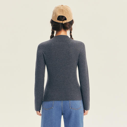 笛莎Deesha青少年女童毛衣2025冬季女童半高领套头打底毛衣 商品图4