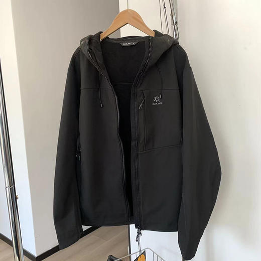 高品质！凯L石M8 连帽软壳冲锋衣 户外防泼水薄绒男款登山服! 商品图11