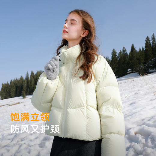 【高蓬高充绒】三彩2025冬季新款防水易打理羽绒服90白鸭绒M 商品图1