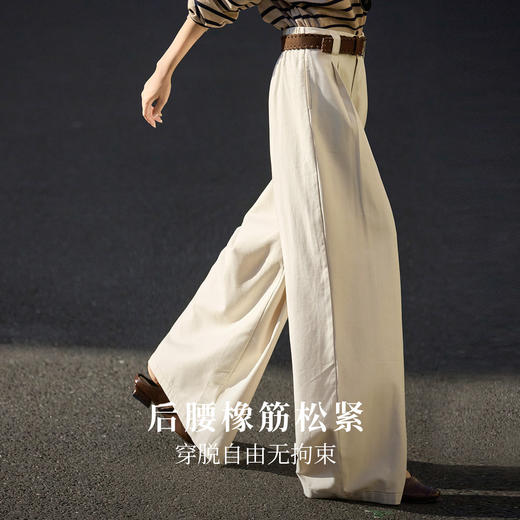 【10/1新品】熙世界职场通勤风宽松直筒西裤女2025秋季新款休闲复古阔腿长裤子 商品图1