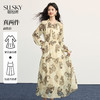 【10/1新品】熙世界佩斯利腰果印花连衣裙女秋季内搭吊带裙复古长袖裙子两件套 商品缩略图0