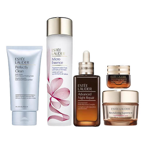 【春季焕新】【全球购】【香港直邮】【Estée Lauder雅诗兰黛正装增量5件套】 洁面150ml+智妍面霜75ml+原生液200ml+小棕瓶精华100ml+第五代蓝光眼霜15ml 商品图12