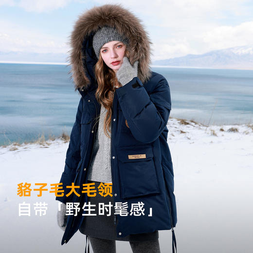 【90白鹅绒】三彩2025冬季新款户外工装派克羽绒服防水鹅绒服M 商品图1