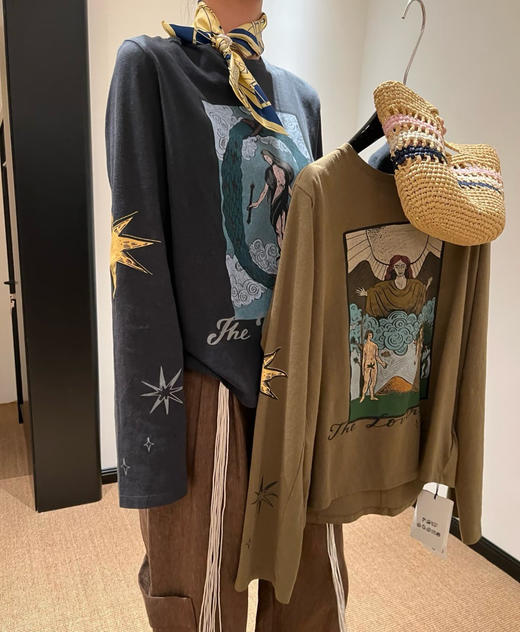 Raw Stone塔罗牌苎麻棉长袖T恤092807 商品图14