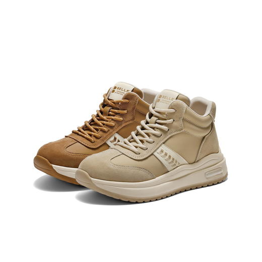 BF楼 百丽女鞋子复古高帮加绒阿甘鞋冬季舒适厚底增高休闲短靴E5V1DDD5 商品图4