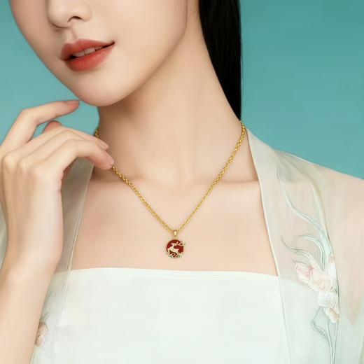 敦煌文创 九色鹿系列纯银项链 商品图2