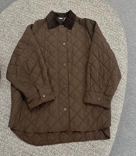 女款菱格翻领外套