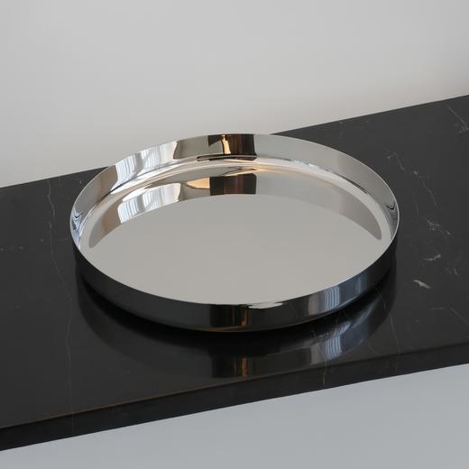 HD流光精抛不锈钢圆托盘 RESONG日诵家居 收纳盘 商品图4