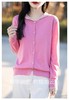 秋季新款【撞色假两件连帽】慵懒风 时尚气质设计感精纺羊毛毛衣开衫  商品缩略图7