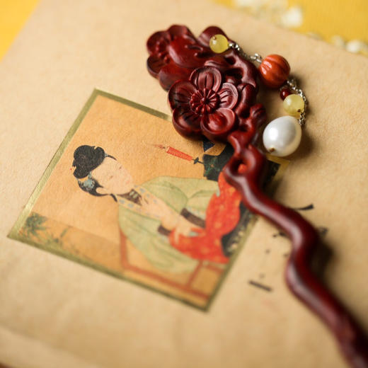 【青山特惠】小叶紫檀【梅】发簪 s39 商品图3