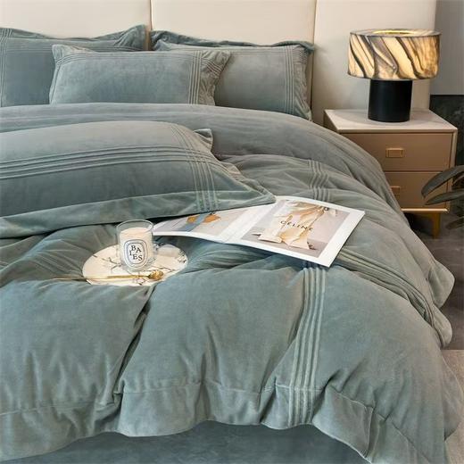 热卖中！！【潘多拉系列-四件套】2025秋冬新款婴儿暖绒埋绳款四件套 双面加厚 高级感橙橘桔色珊瑚绒 商品图4