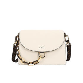 6942199079419 沙驰satchi 女包经典老花PVC/配皮单肩包时尚小众设计【三八女友礼物】19.8cm×8cm×14.5cm