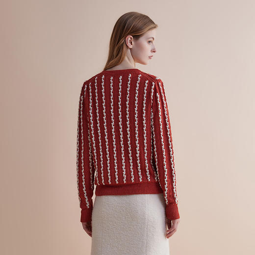 【JASON WU】秋冬新款休闲通勤百搭简约圆领高弹上衣毛针织套头衫 商品图1