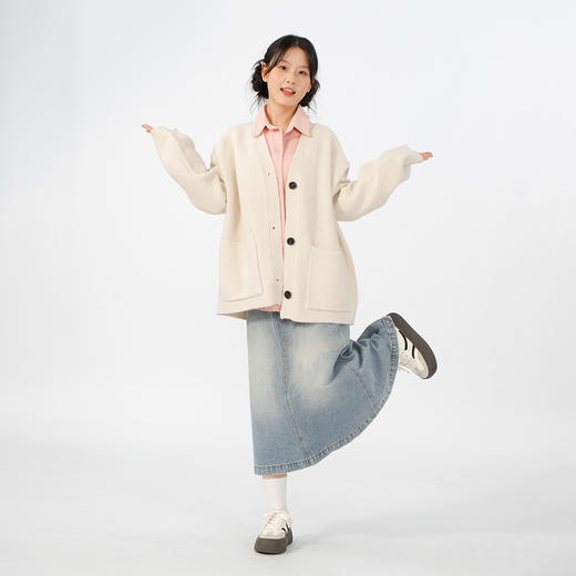 基本款宽松百搭V领开衫-纪念日百货门店同款165144977 商品图3