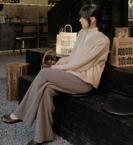 【Momotiabin 老钱风服饰集合】HJZNJR455-中缝阔腿裤 独享生活，做自己的天花板，针织衫集合 精致与动感的调和 轻松解锁随性舒适的穿搭 商品图0