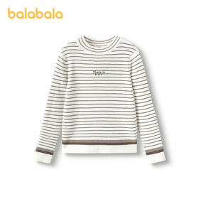 巴拉巴拉童装儿童毛衣女童秋冬装针织衫中大童条纹甜美百搭时尚潮