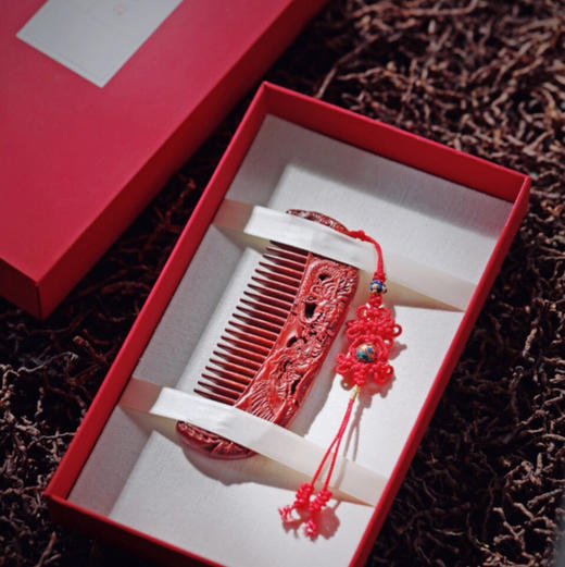 【青山特惠】小叶紫檀 龙凤呈祥 发梳 木梳 117*42*9mm s61 商品图8