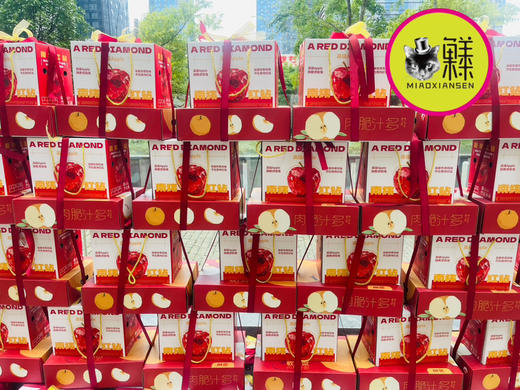 【苹安秋月盒】双层水果塔（红钻小苹果+小件秋月梨） 商品图0