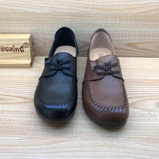 豪行2023年秋季新品时尚休闲真皮软底舒适女单鞋23343158 商品图2