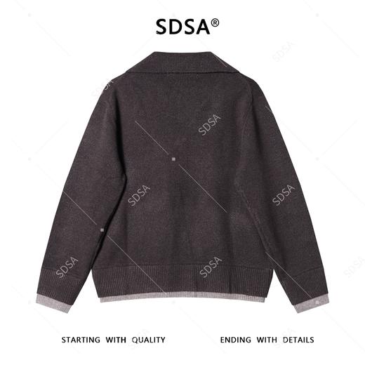 9936SDSA男士秋冬新款痞帅男装韩版撞色翻领净版假两件毛衣宽松百搭 商品图5