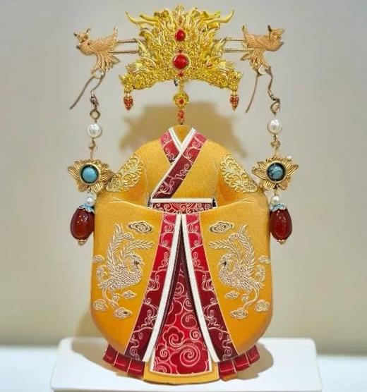 【凤冠+华服冰箱贴两件套装】可拆卸一对耳环 凤冠霞帔立体拼装金属冰箱贴纪念礼物 商品图1