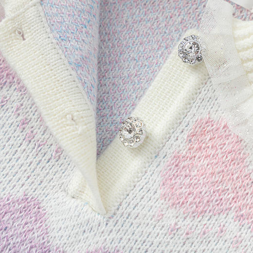 巴拉巴拉女童毛衣蝴蝶结提花针织衫秋冬装内搭翻领甜美时尚百搭萌 商品图3