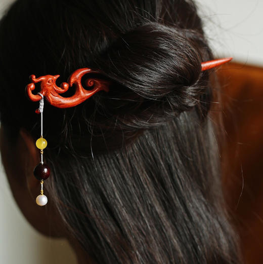 【青山特惠】小叶紫檀【凤兮】发簪 s38 商品图2