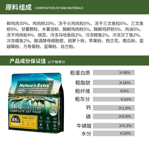 【4月活动套餐】纽粹臣冻干猫粮\高能猫粮1.5kg享380元10袋 商品图1