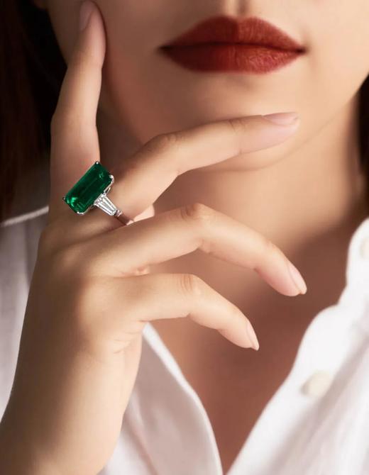 伽罗 JALO R3款 培育哥伦比亚祖母绿宝石18K金戒指 商品图0