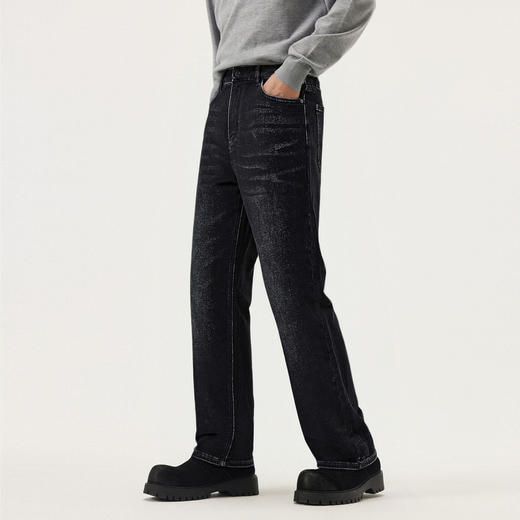 gxg.jeans男装冬季深色经典牛仔长裤J24X054180 商品图2