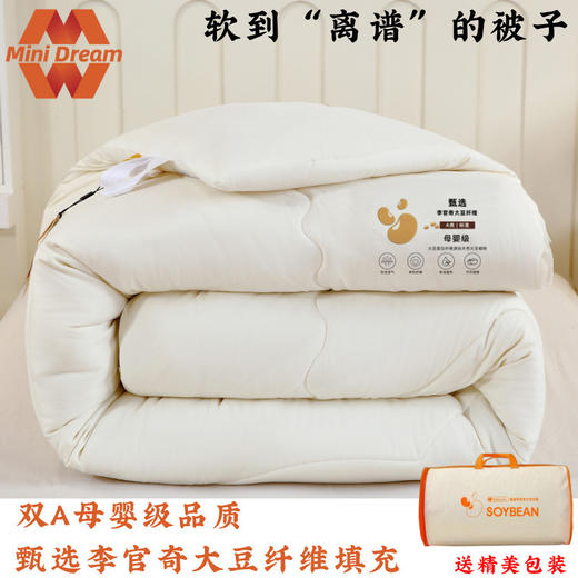 【软软糯糯！👶母婴级安心之选】甄选李官奇大豆纤维填充的A类母婴被子 ，冬季保暖必备❄️3A级抗菌+天然大豆蛋白，给家人贴心的呵护💝 商品图3