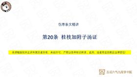 伤寒第20条 桂枝加附子汤证