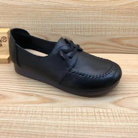 豪行2023年秋季新品时尚休闲真皮软底舒适女单鞋23343158