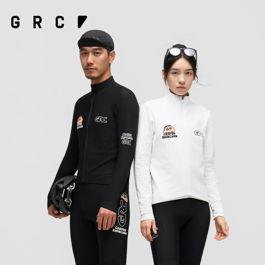 GRC桀骜无尽秋冬新款CMYK蜡笔小新抓绒公路自行车骑行服长袖男女 商品图4