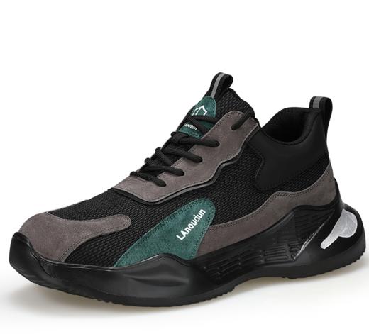 蓝鸥盾新款低帮劳保鞋四季款实心底防静电防砸防刺穿运动系列 商品图0