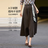 【10/1新品】熙世界老钱风配丝巾天丝半身裙女2025秋季新款遮跨显瘦大摆a字裙 商品缩略图1