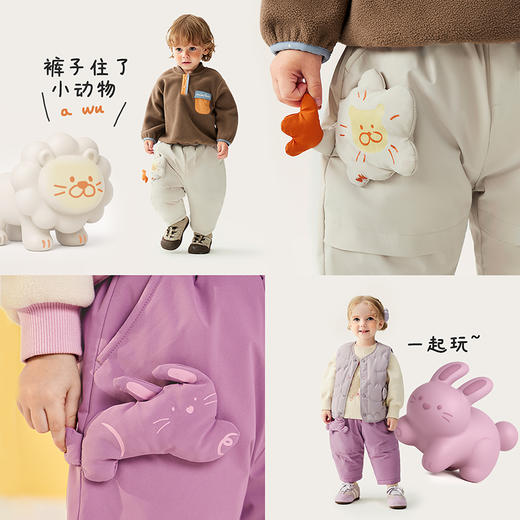 [拒水羽绒]迷你巴拉巴拉男女童宝宝羽绒裤2025冬新品三防保暖裤子 商品图4