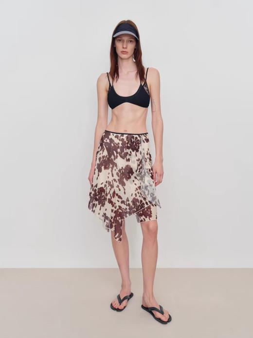 出逃赤岗西/25SSQ102/不规则设计感斑纹网纱半身裙 商品图2