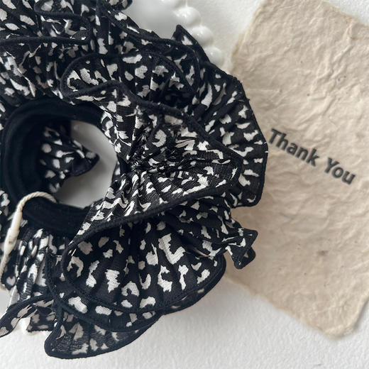 气质豹纹木耳边发圈纪念日百货门店同款163196482 商品图1