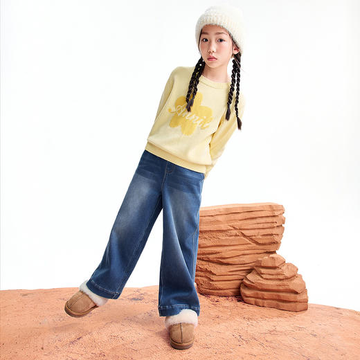 【实体店同款】女童圆领长袖针织衫冬季新款安奈儿童装AG544091 商品图3